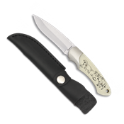 Couteau chasse Albainox 32199 dcor sanglier lame 9.5 cm