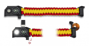 Bracelet de survie Paracorde rouge et jaune 33905-ESP