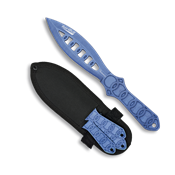 Set de 3 couteaux  lancer RAIN BLUE 32277 19 cm