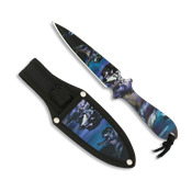 Couteaux  lancer ALBAINOX 32257 impression 3D loup 17 cm