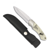 Couteau chasse Albainox 32199 dcor pcheur lame 9.5 cm