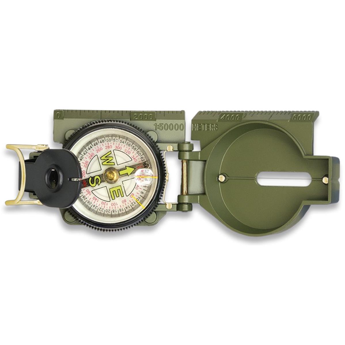 Boussole militaire, boussole de dessin durable portative pratique, urgences  de randonnée imperméables pour le camping à usage militaire(Army Green)