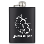 Flasque  alcool acier inox BARBARIC 225 ml noire - American Fist