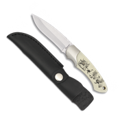 Couteau chasse Albainox 32199 dcor perdrix lame 9.5 cm