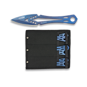 Set de 6 couteaux  lancer RAIN BLUE 32295 15.5 cm